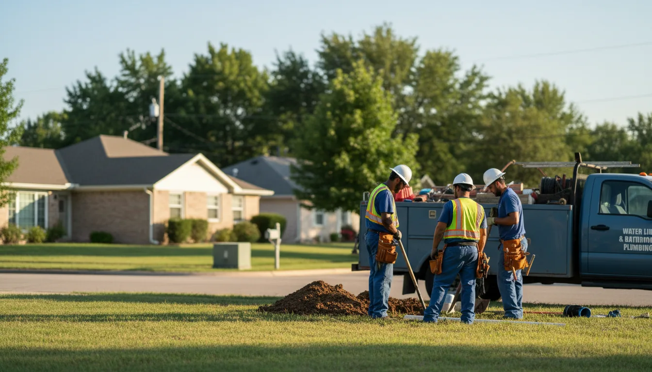 Residential water line and bathroom plumbing service in Clearfield, KY